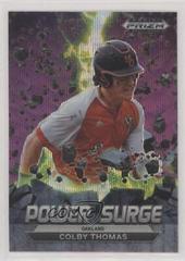 Colby Thomas [Purple Wave] #PS-CT Baseball Cards 2022 Panini Prizm Draft Picks Power Surge Prices