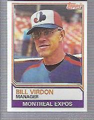 Bill Virdon Baseball Cards 1983 Topps Prices