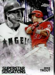 Mike Trout [Orange Refractor] #SS-6 Baseball Cards 2018 Topps Chrome Superstar Sensations Prices