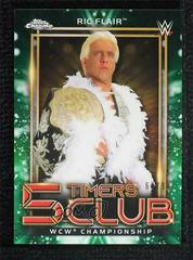 Ric Flair [Green Refractor] Wrestling Cards 2021 Topps Chrome WWE 5 Timers Club Prices