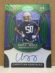 Christian Gonzalez [Green] #RRCS-3 Football Cards 2023 Panini Certified Rookie Roll Call Signatures Prices