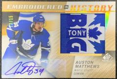 Auston Matthews [Autograph] Hockey Cards 2021 SP Game Used Embroidered in History Prices