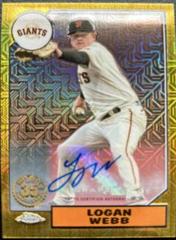 Logan Webb [Autograph] #T87C2-44 Baseball Cards 2022 Topps Silver Pack 1987 Chrome Series 2 Prices