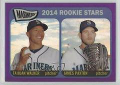 James Paxton, Taijuan Walker [Purple Refractor] Baseball Cards 2014 Topps Heritage Chrome Prices