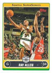 Ray Allen #101 Basketball Cards 2006 Topps Prices