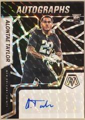 Alontae Taylor [Choice Black Gold] #RAM-AT Football Cards 2022 Panini Mosaic Rookie Autographs Prices