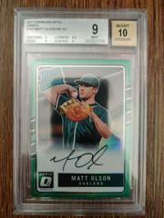Matt Olson [Autograph Green] #167 Baseball Cards 2017 Panini Donruss Optic Prices