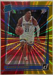 Aaron Wiggins [Red and Gold Laser] #241 Basketball Cards 2021 Panini Donruss Prices