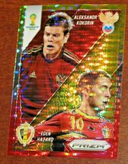 Aleksandr Kokorin, Eden Hazard [Yellow & Red Pulsar] Soccer Cards 2014 Panini Prizm World Cup Matchups Prices