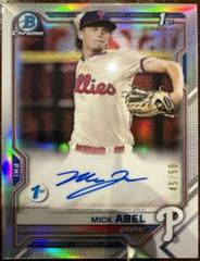 Mick Abel #BFEA-MA Baseball Cards 2021 Bowman 1st Edition Chrome Autographs Prices
