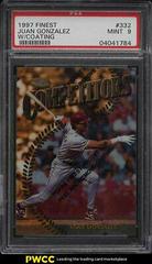 Juan Gonzalez [w/ Coating] #332 Baseball Cards 1997 Finest Prices