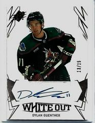 Dylan Guenther [Gold] #WOR-DG Hockey Cards 2022 SPx White Out Rookie Autographs Prices