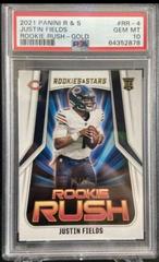 Justin Fields [Gold] Football Cards 2021 Panini Rookies and Stars Rush Prices