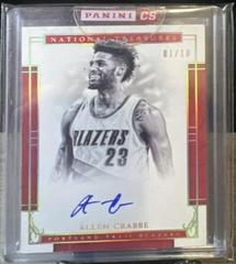 Allen Crabbe Basketball Cards 2016 Panini National Treasures Signatures Prices