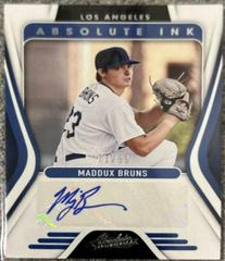 Maddux Bruns [Retail] #AI-MB Baseball Cards 2022 Panini Absolute Ink Autographs Prices