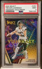 Trevor Lawrence [Gold] #VIS-7 Football Cards 2022 Panini Select Visionary Prices