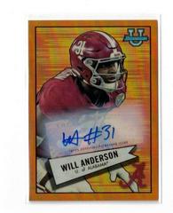 Will Anderson [Autograph Orange] #52BF-3 Football Cards 2022 Bowman Chrome University 1952 Prices