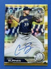 Corbin Burnes [Gold Refractor] #CRA-CB Baseball Cards 2019 Bowman Chrome Rookie Autographs Prices