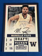Markelle Fultz [Draft Ticket Autograph] Basketball Cards 2017 Panini Contenders Draft Picks Prices