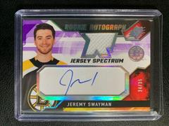 Jeremy Swayman [Spectrum] #JS Hockey Cards 2021 SPx Rookie Auto Jersey Prices