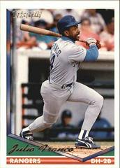 Julio Franco #260 Baseball Cards 1994 Topps Gold Prices