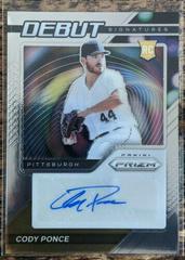 Cody Ponce Baseball Cards 2021 Panini Prizm Debut Signatures Prices
