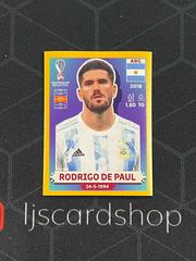 Rodrigo De Paul #ARG10 Soccer Cards 2022 Panini World Cup Qatar Stickers Prices
