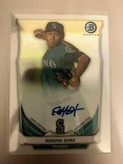 Edwin Diaz [Chrome] #ED Baseball Cards 2014 Bowman Prospect Autograph Prices