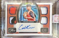 Colton Cowser [Full Count] #QJA-CC Baseball Cards 2022 Panini Three and Two Quad Jersey Autographs Prices