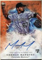German Marquez [Autograph Orange] Baseball Cards 2017 Topps Inception Prices