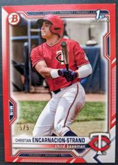Christian Encarnacion Strand [Red] #BD-9 Baseball Cards 2021 Bowman Draft Prices