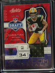 Christian Watson #19 Football Cards 2022 Panini Absolute War Room Materials Prices