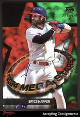 Bryce Harper [Green Foil] #TMS-11 Baseball Cards 2024 Topps Mega Star Prices