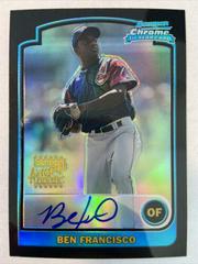 Ben Francisco [Refractor Autograph] #342 Baseball Cards 2003 Bowman Chrome Prices