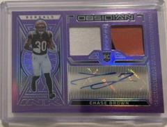 Chase Brown [Purple Flood Electric Etch FOTL] #34 Football Cards 2023 Panini Obsidian Rookie Jersey Ink Prices