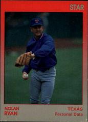 Nolan Ryan [Personal Data] #11 Baseball Cards 1991 Star Ryan Prices