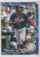 Ronald Acuna Jr. [Blue Snowflake] Baseball Cards 2019 Topps Holiday Bowman Prices