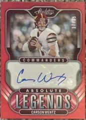 Carson Wentz [Red] #AL-CW Football Cards 2022 Panini Absolute Legends Signatures Prices