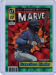 Francisco Lindor [Green] #M-10 Baseball Cards 2022 Panini Donruss Marvels Prices