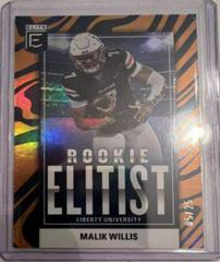 Malik Willis [Orange] #RE-2 Football Cards 2022 Panini Donruss Elite Rookie Elitist Prices