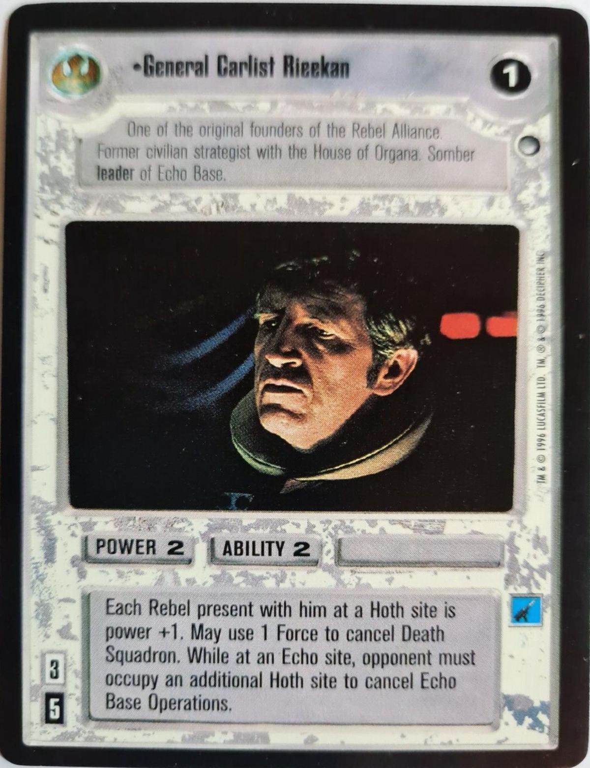 General Carlist Rieekan [Limited] Star Wars CCG Hoth