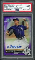 Adrian Morejon [Purple Refractor] #CPA-AM Baseball Cards 2017 Bowman Chrome Prospects Autographs Prices