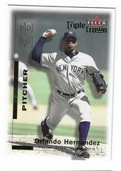 orlando hernandez #166 Baseball Cards 2001 Fleer Triple Crown Prices