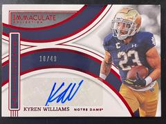 Kyren Williams [Ruby] #II-KWI Football Cards 2022 Panini Immaculate Collegiate Introductions Autographs Prices