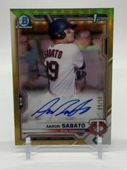 Aaron Sabato [Gold Refractor] #CPA-AS Baseball Cards 2021 Bowman Chrome Prospect Autographs Prices