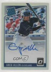 Greg Allen [Holo] #RRS-GA Baseball Cards 2018 Panini Donruss Optic Rated Rookie Signatures Prices