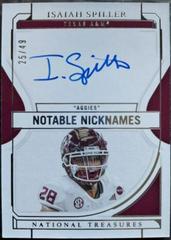 Isaiah Spiller Football Cards 2022 Panini National Treasures Collegiate Notable Nicknames Autographs Prices