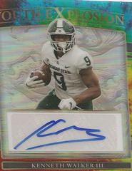 Kenneth Walker III [Tie Dye] #YE-KWA Football Cards 2022 Panini Select Draft Picks Youth Explosion Signatures Prices