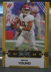 Bryce Young [Gold] #2 Football Cards 2022 Leaf Draft Prices
