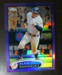Alex Rodriguez [Running Purple Refractor] #49 Baseball Cards 2012 Topps Chrome Prices
